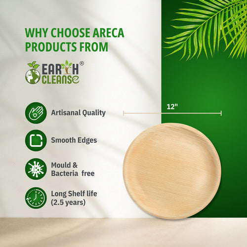 areca palm leaf plate Areca Palm Leaf Round Plates 12-Inch Pack of 100