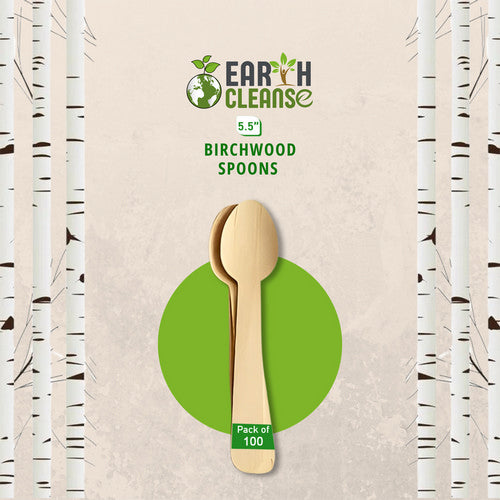 Earthy Spoons Areca Palm Leaf Spoons 5.5-Inch Pack of 100 – Earth Cleanse