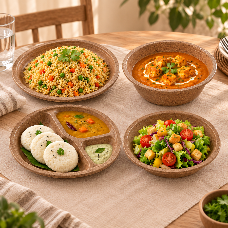 Rice Husk Plates & Bowls