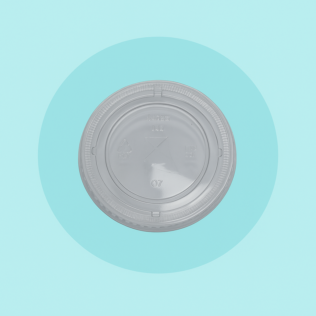 80 Mm Straw Cut Pet Lids (clear) (sutable 8 & 10 Oz Cups )