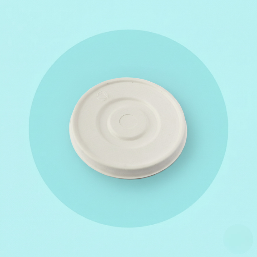 80 Mm Bagasse Straw Cut Lids (sutable 12 & 16 Oz Cups )