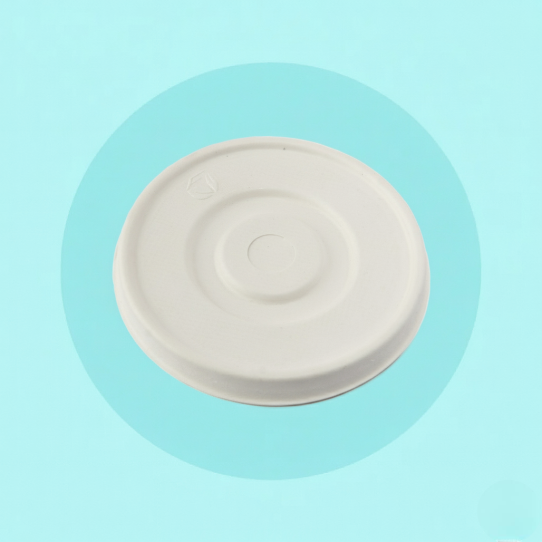 90 Mm Bagasse Straw Cut Lids (sutable 12 & 16 Oz Cups )