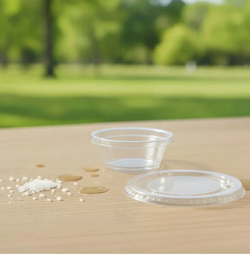 1 OZ Clear Polypropylene Portion Cups with Lids