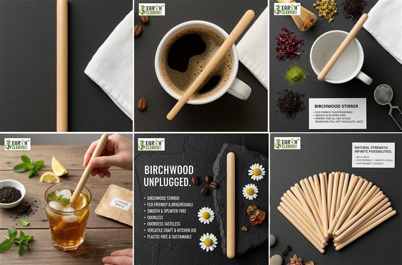 190mm Birchwood Wrapped Coffee Strirrers