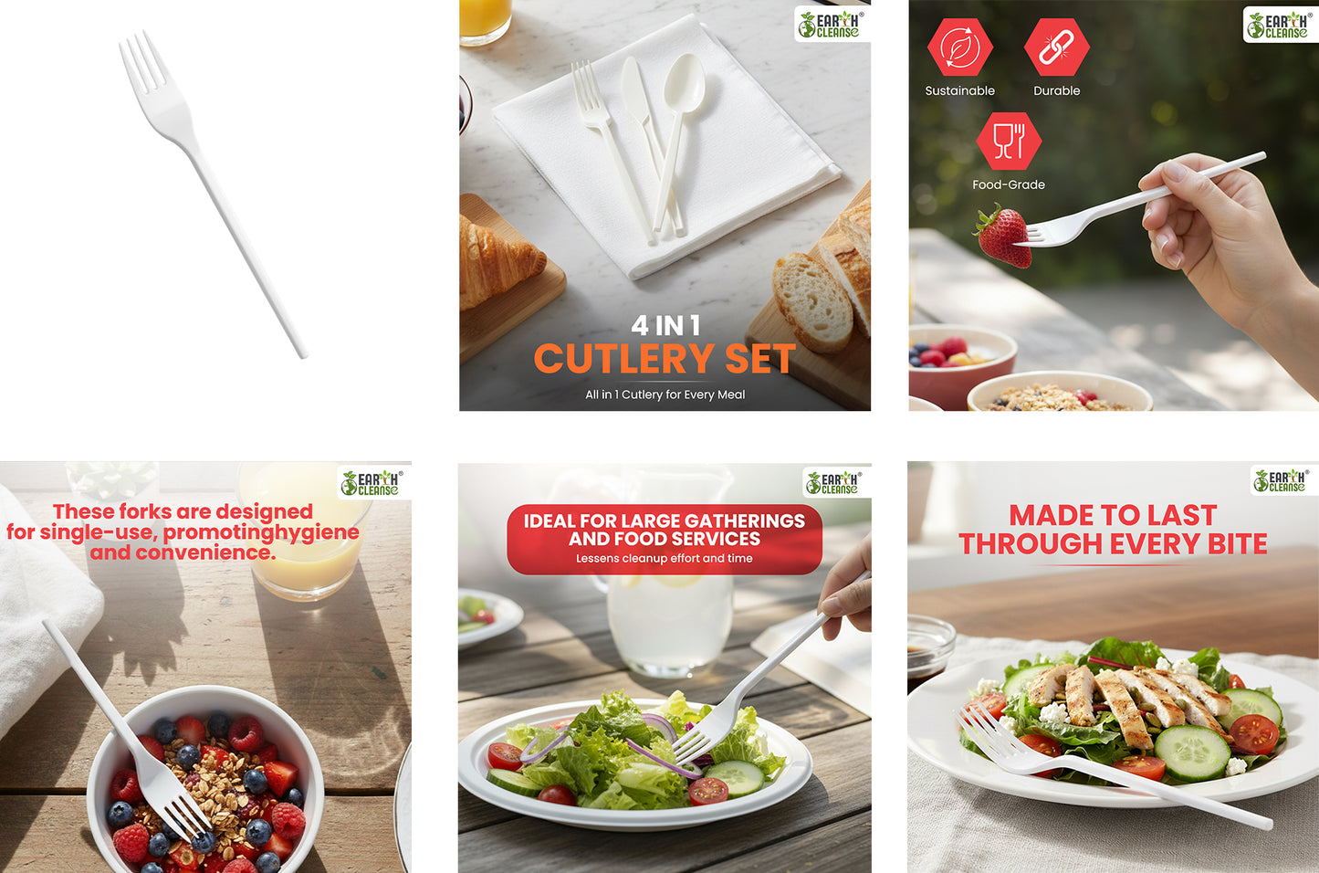 Compostable Cpla Heavy Dutywhite Forks