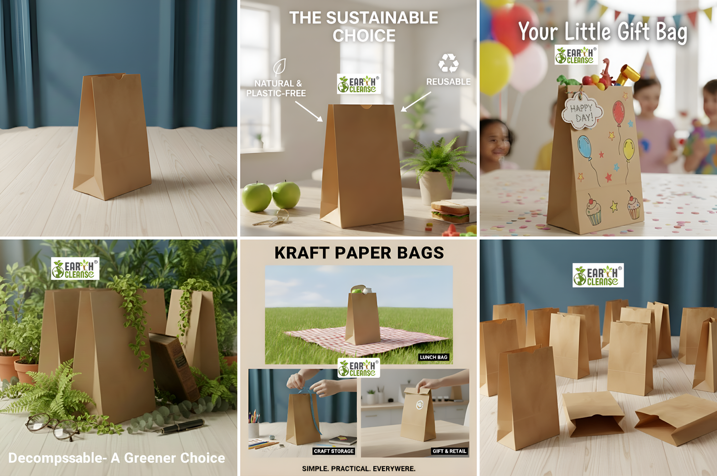 10 # Kraft Paper Bags