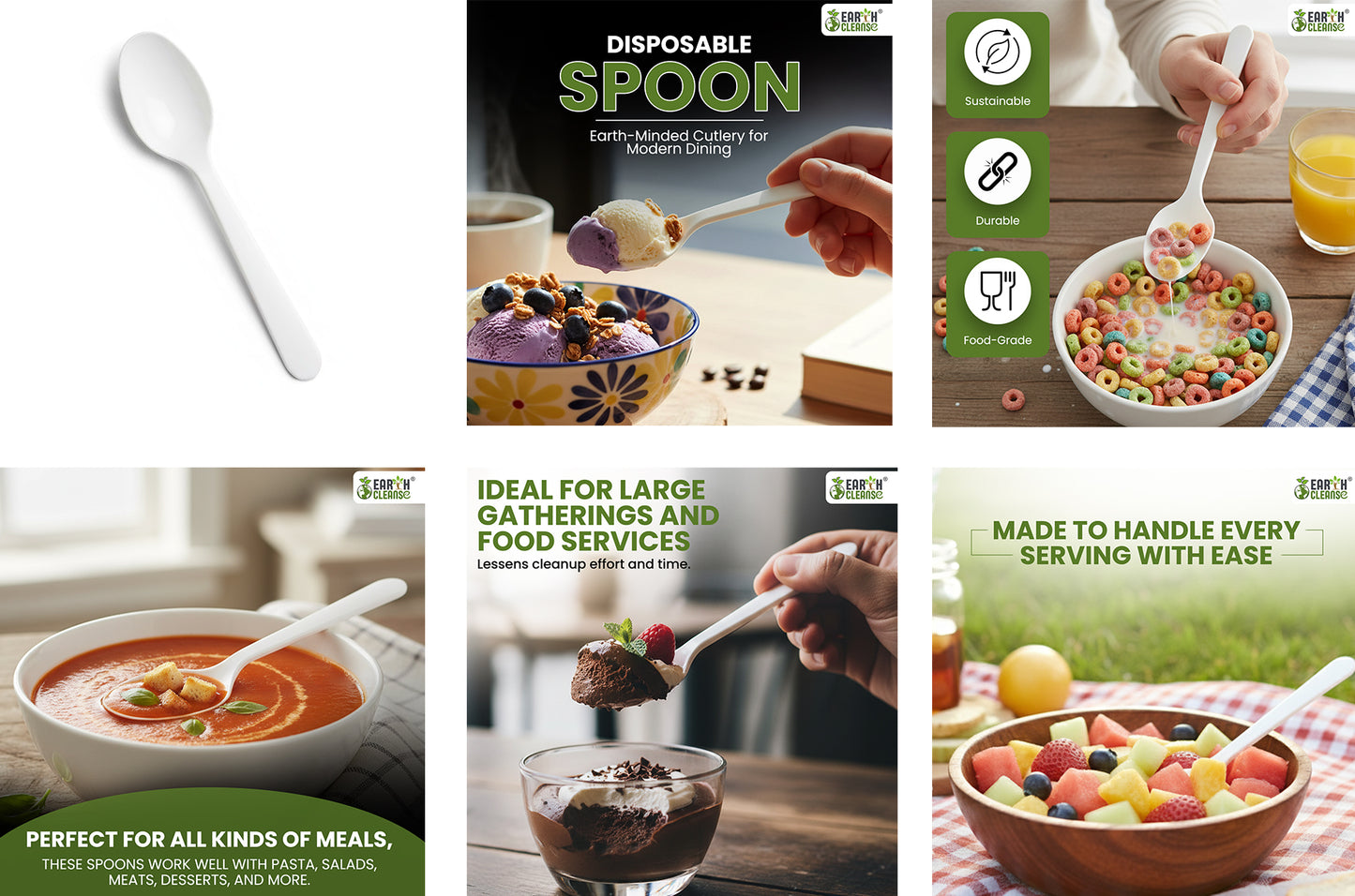 Dops Heavy Duty White Spoons