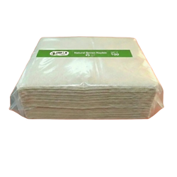 15.7 x 15.7 " 2-Ply 100 Pcs 1/8 Fold Natural Brown Dinner Napkins -30/Case