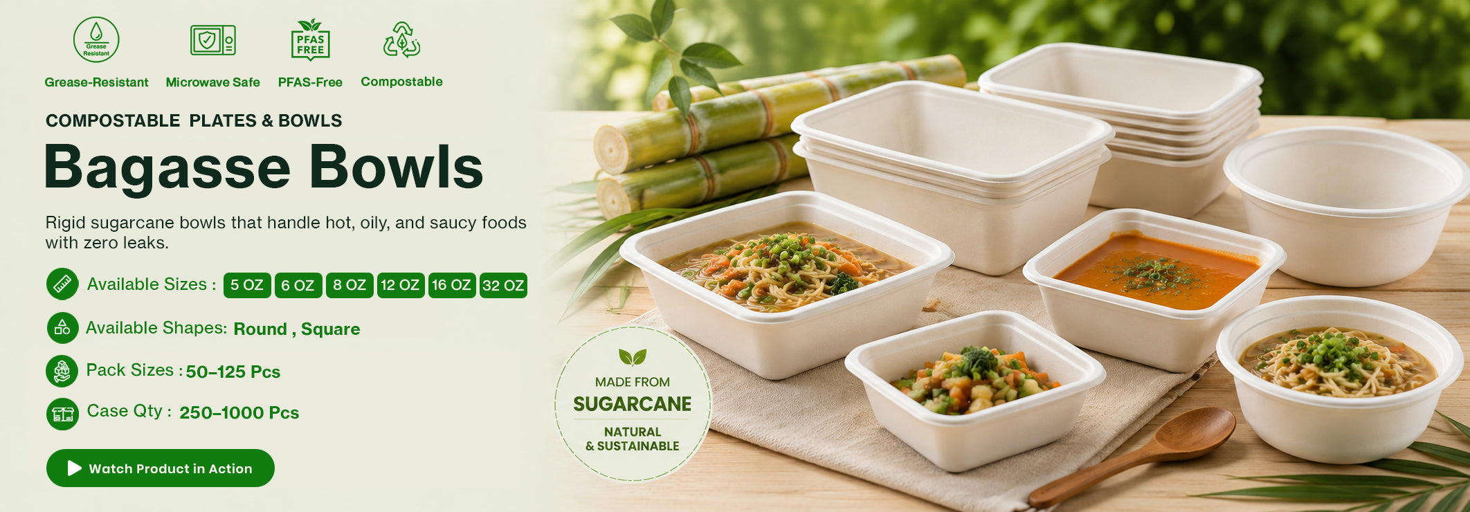 Bagasse Bowls