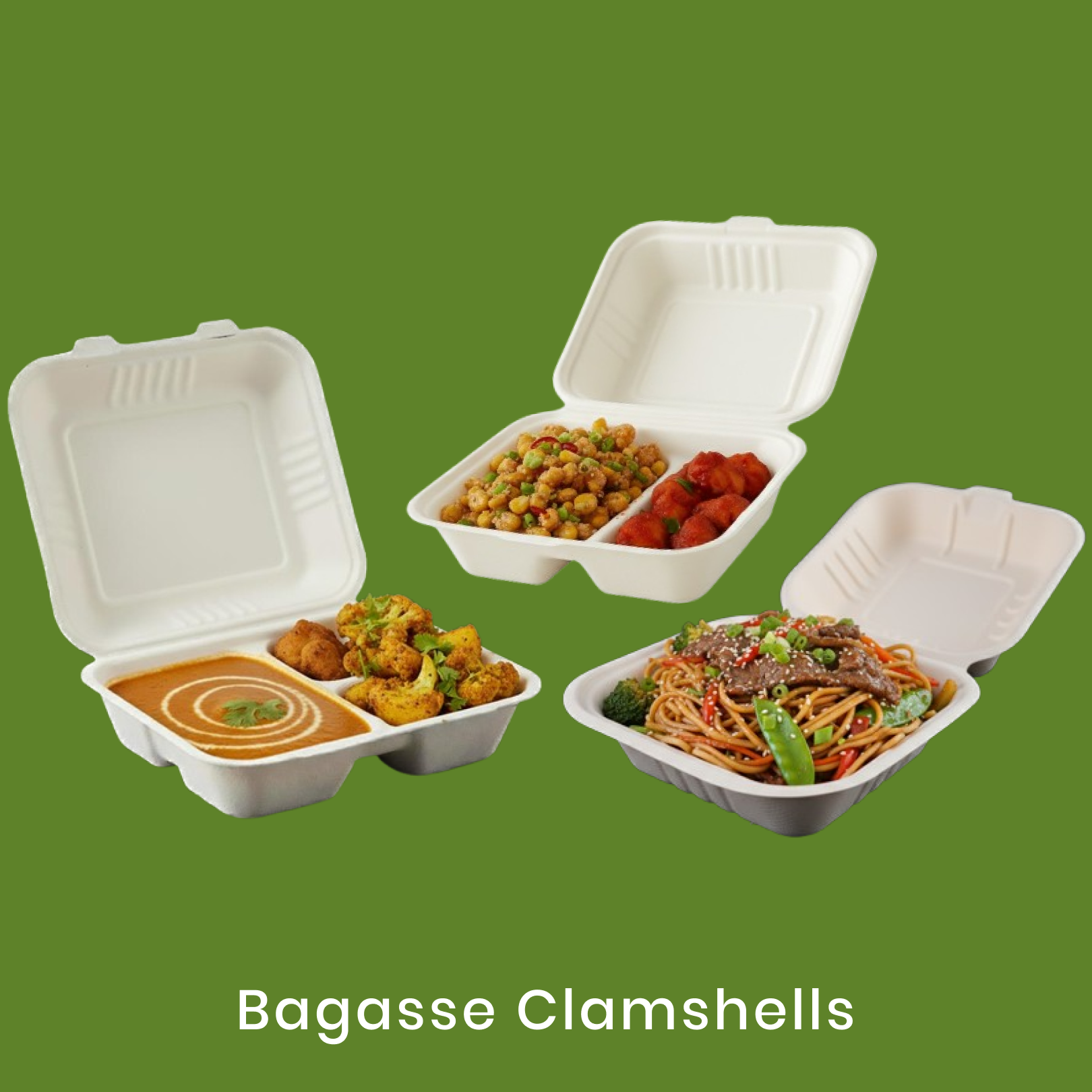 Bagasse Clamshells