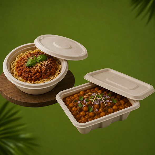 Bagasse Fiber Leak Proof Takeout Containers
