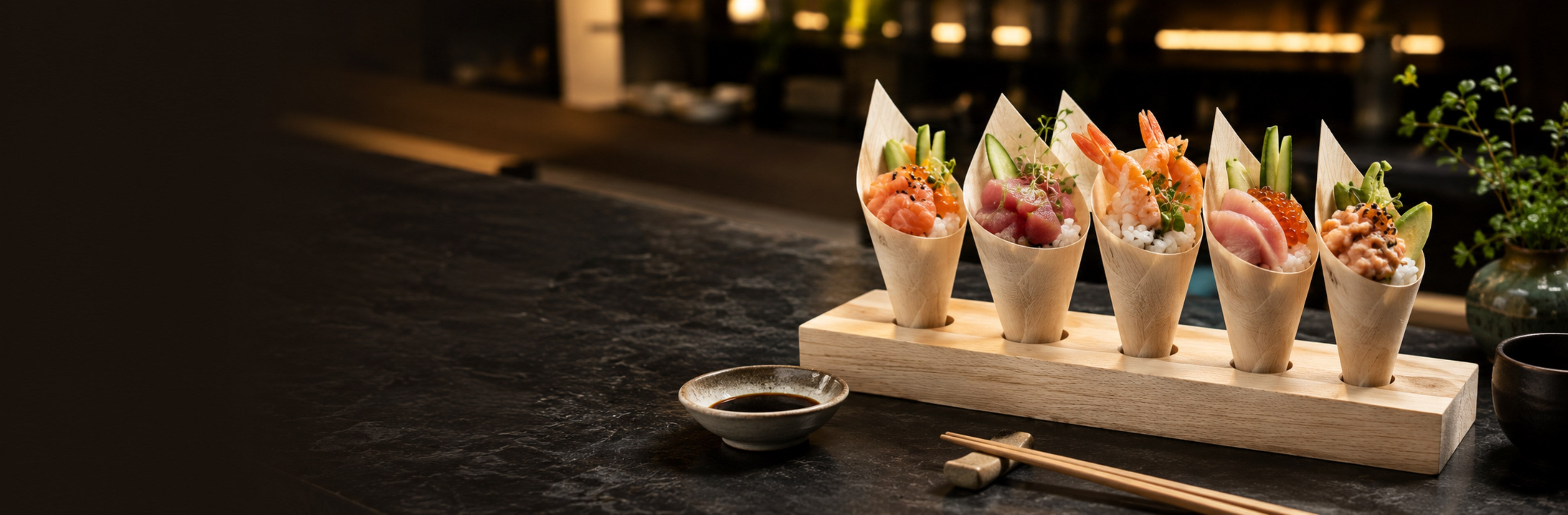 Balsa Sushi Boats & Cones