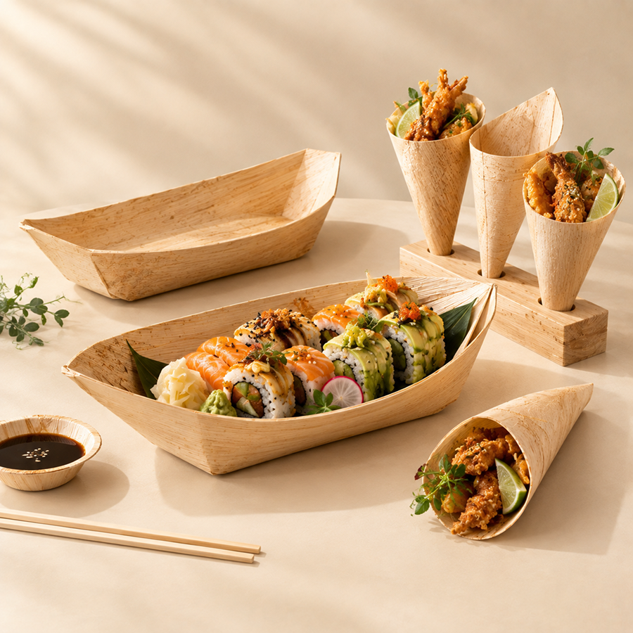 Balsa Sushi Boats & Cones