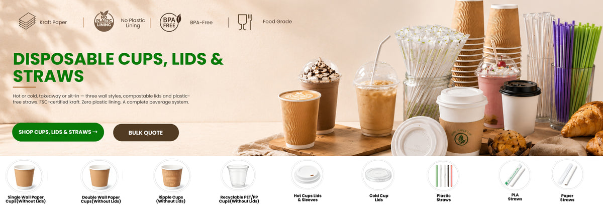 Cups, Lids & Straws