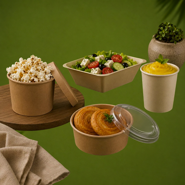 Disposable Paper Tubs and Lids