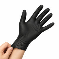 Food Service Black Nitrile Gloves 4 mil - S