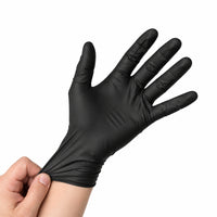 Food Service Black Nitrile Gloves 4 mil - M