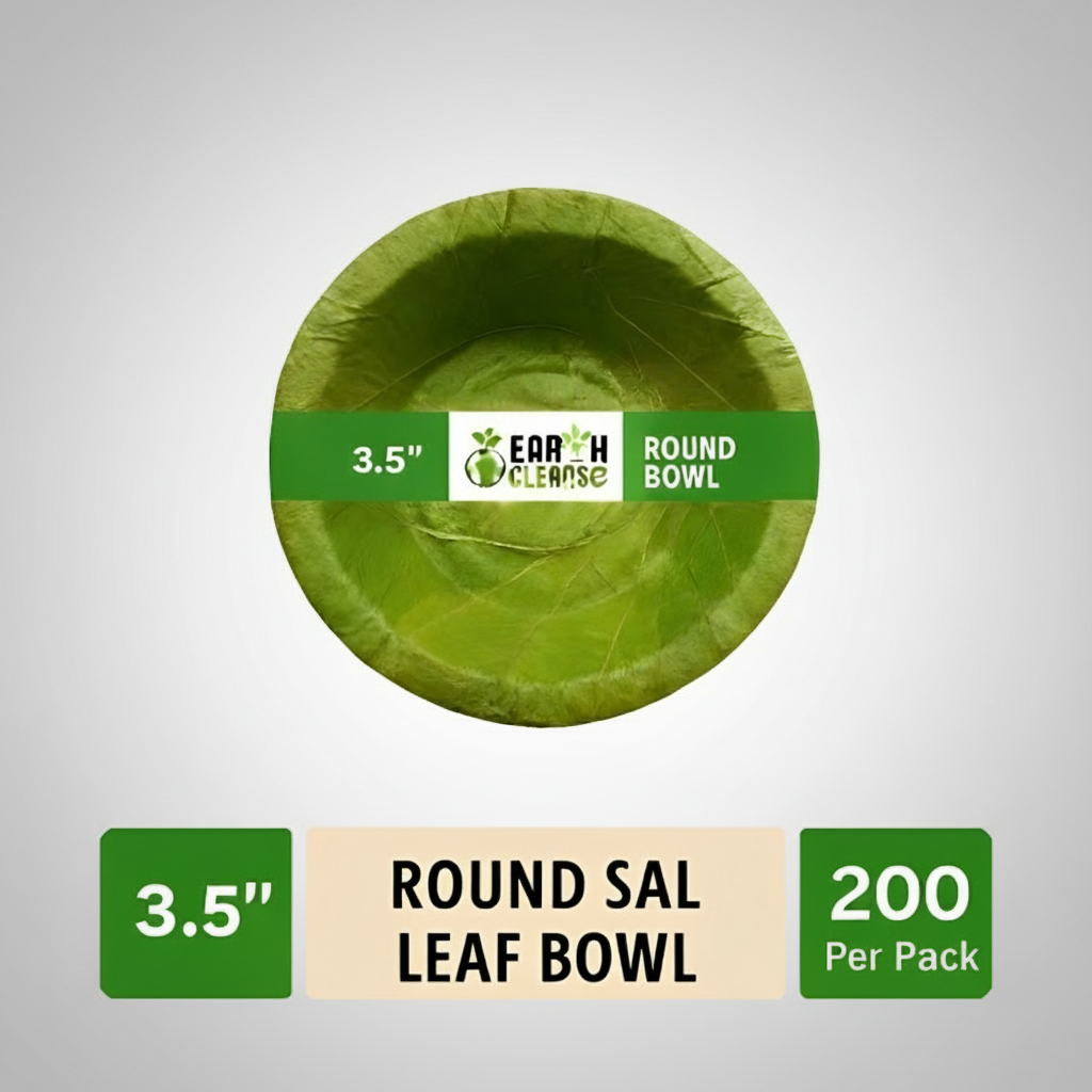 3.5 inch Compostable Round Sal Leaf Bowls