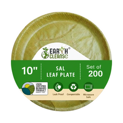 10 inch Compostable Round Sal Leaf Plates