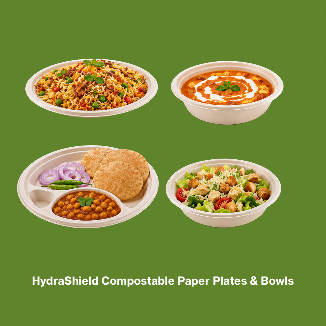 HydraShield™ Compostable Paper Plates & Bowls