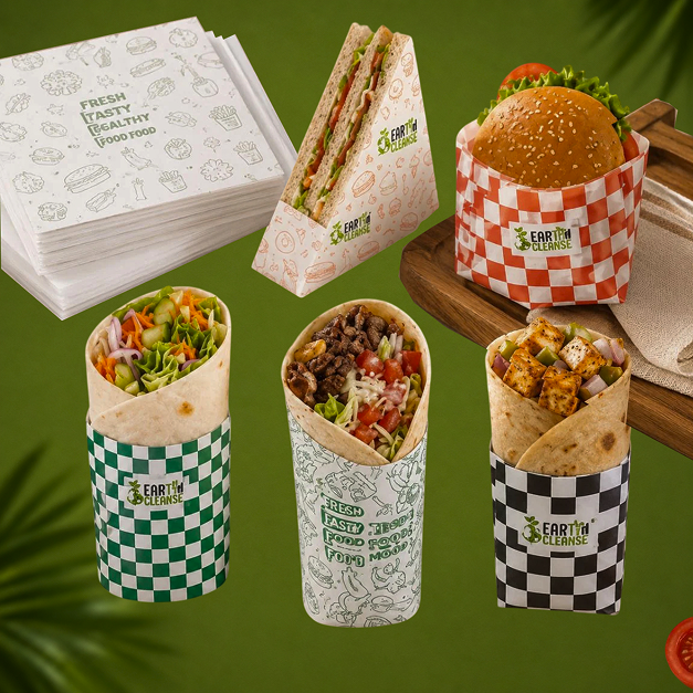 Oil And Grease Proof Deli Sandwich Wraps ( Plain & Printed )
