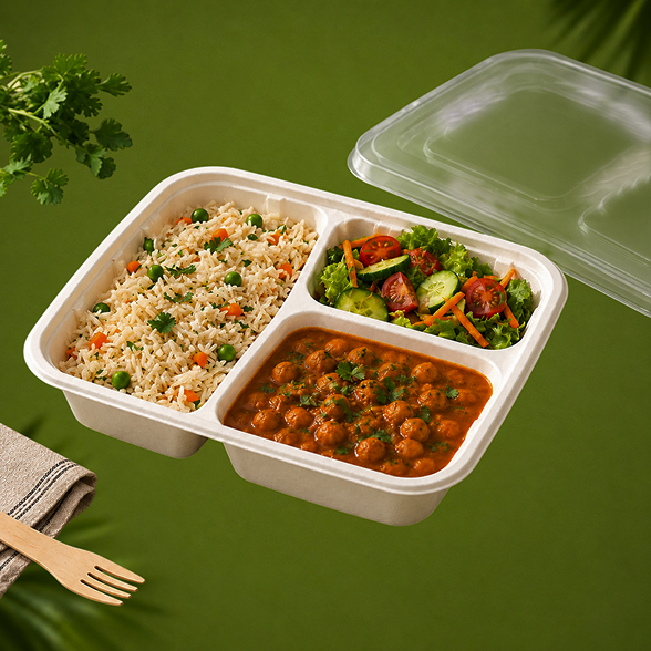 PLA Compartment Meal Trays