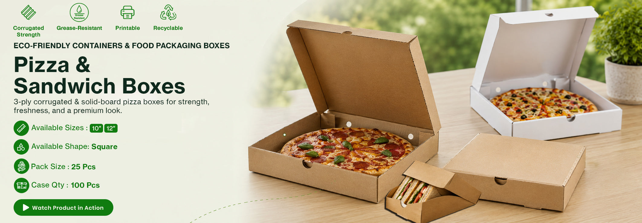 Pizza & Sandwich Boxes