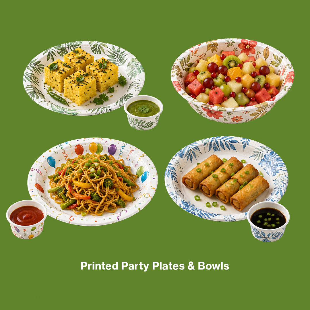 Printed Party Plates & Bowls
