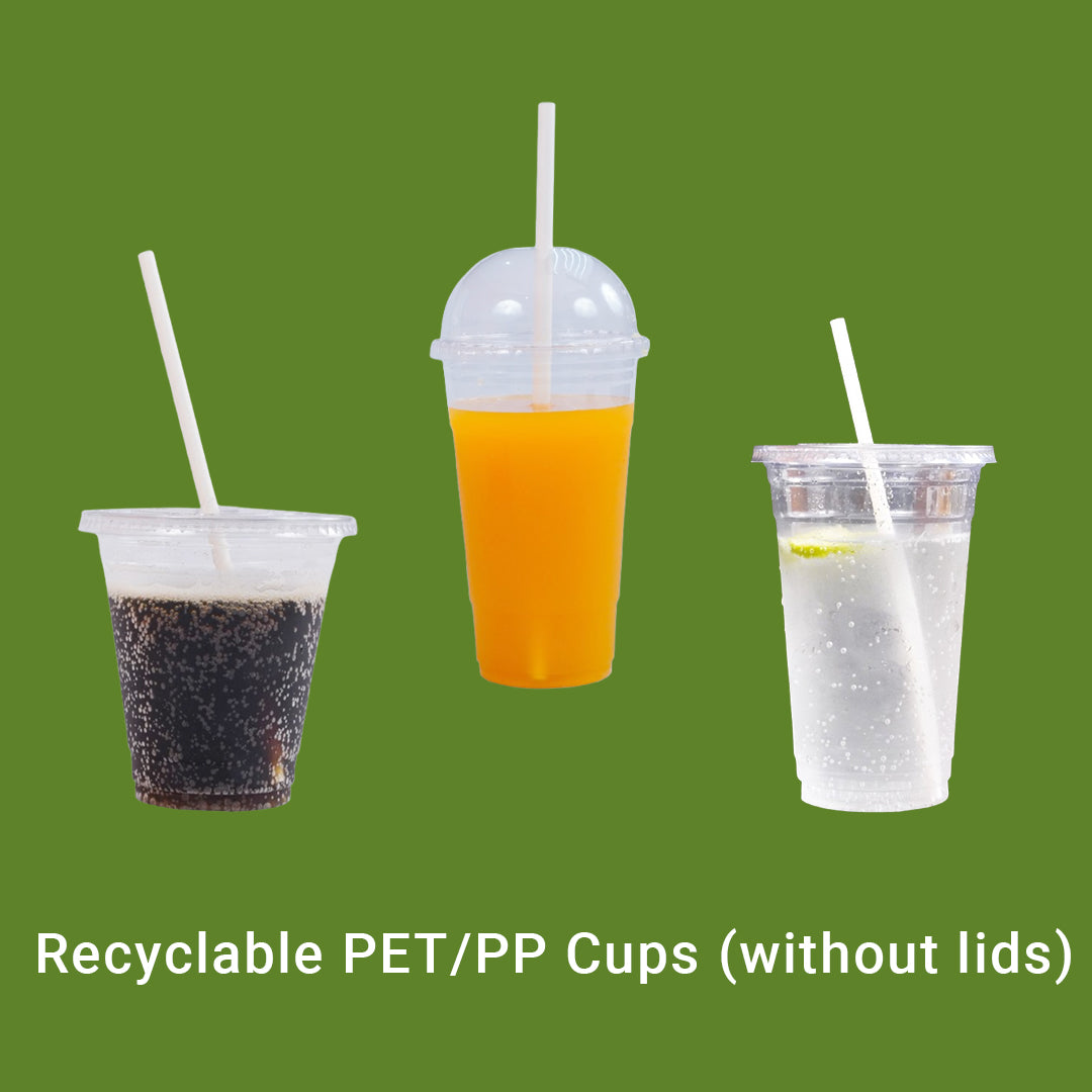 Recyclable PET/PP Cups (without lids)