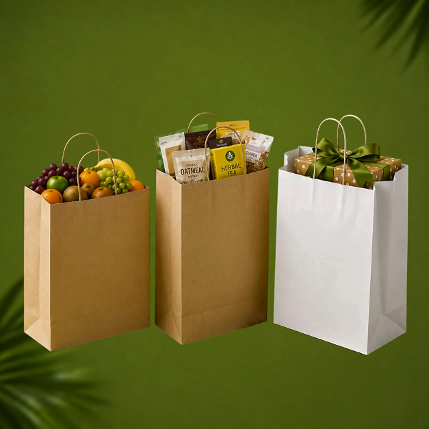 Recycled Paper Shopping Bags With Handles