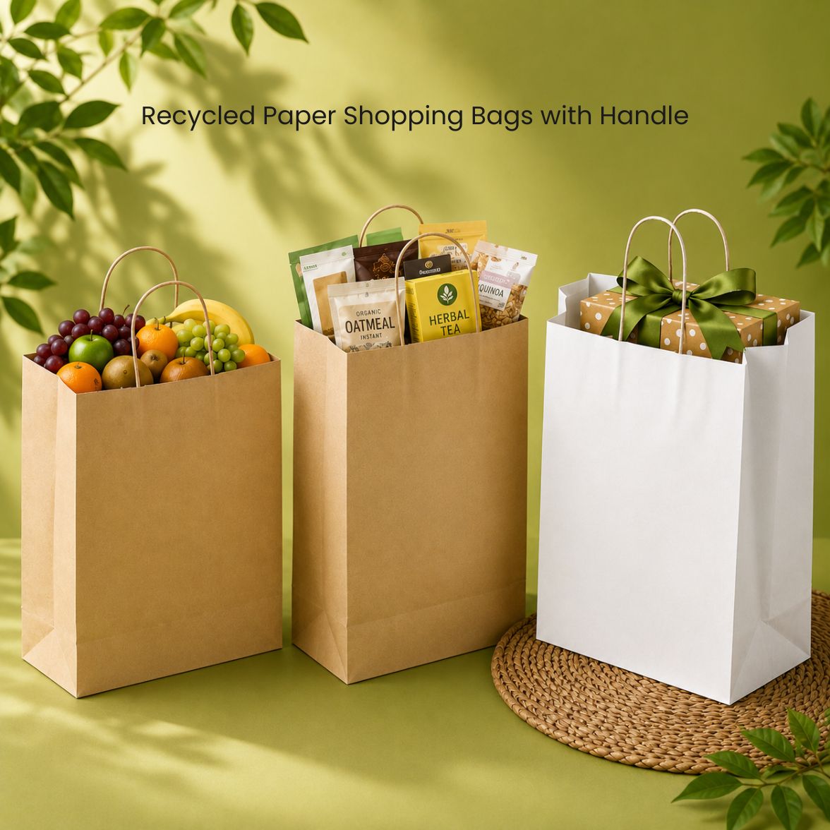 Recycled Paper Shopping Bags With Handles