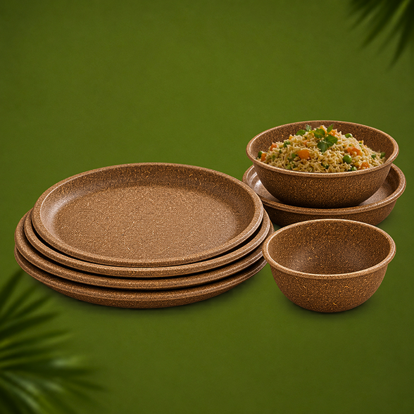 Rice Husk Plates & Bowls