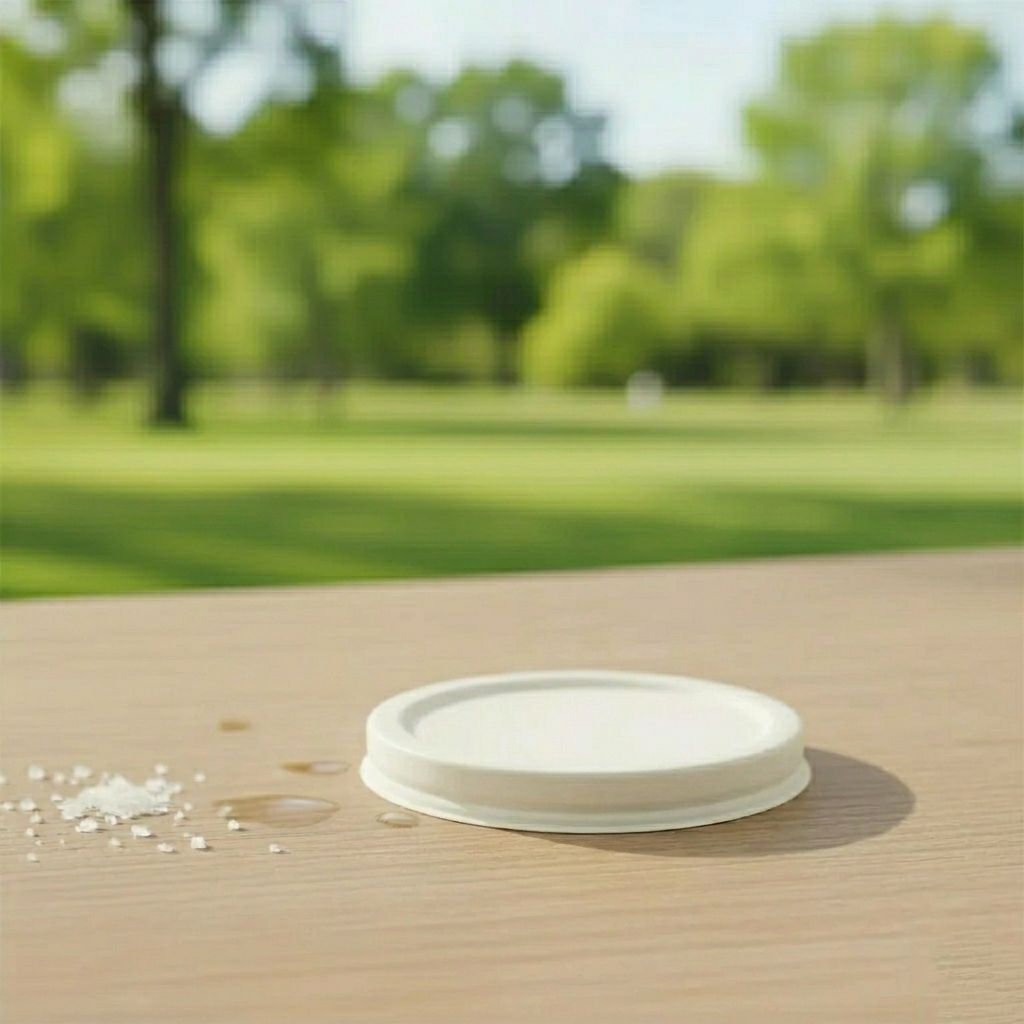 Paper Lids for 04 OZ Round White Paper Food Tubs