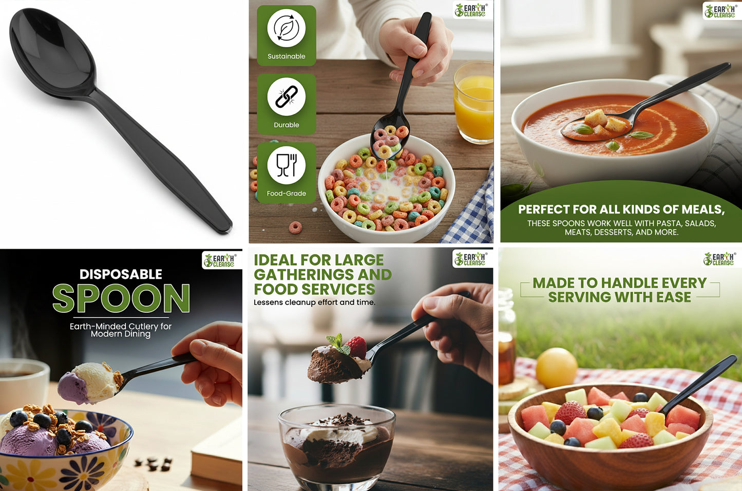 Dops Heavy Duty Black Spoons