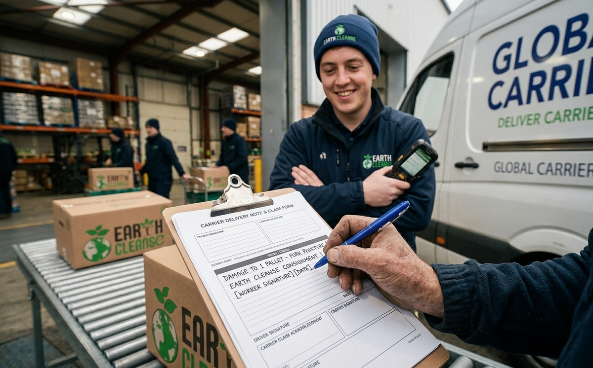 A note on the delivery paperwork