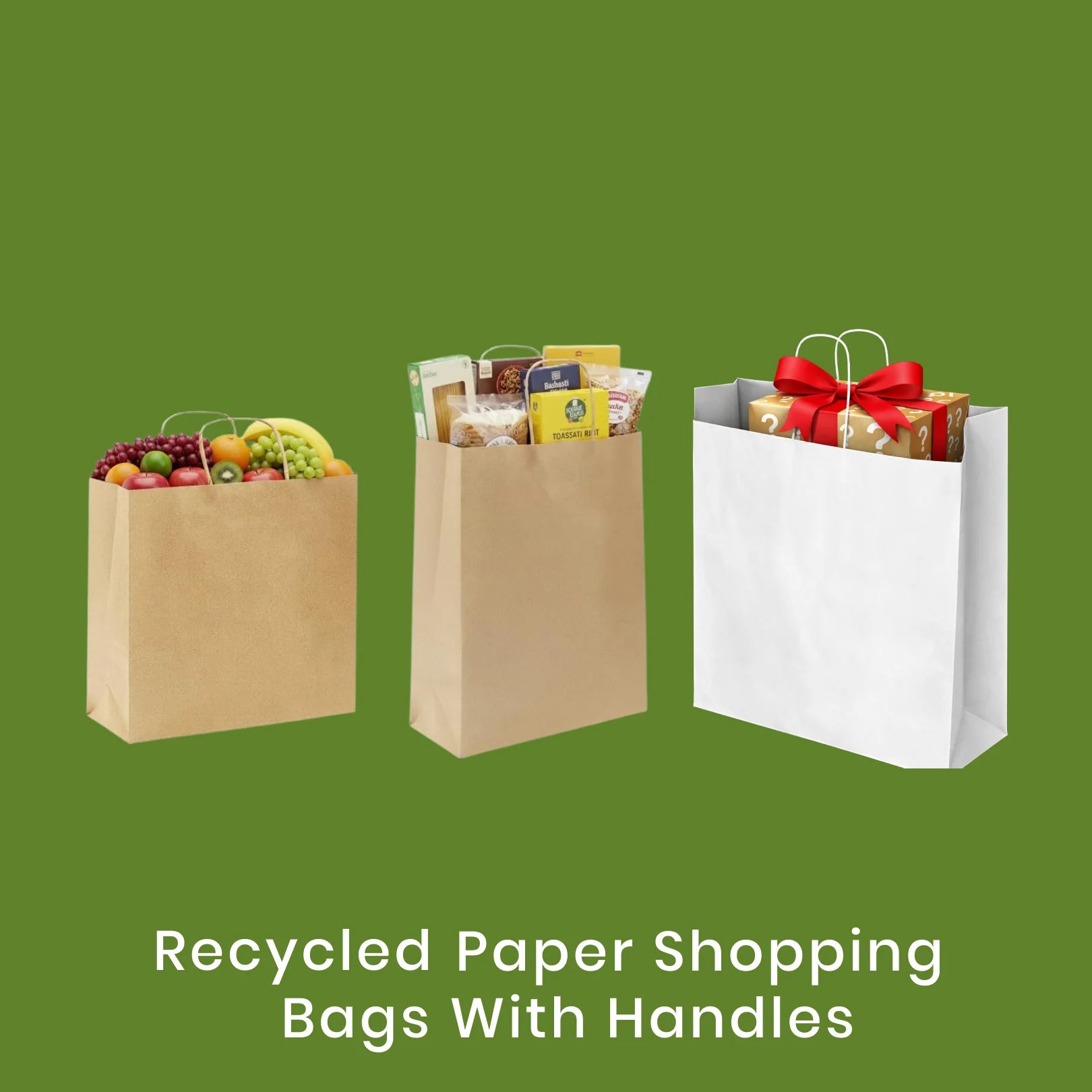 Recycled Paper Shopping Bags With Handles