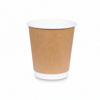 10 Oz Double Wall Cups (kraft + White)