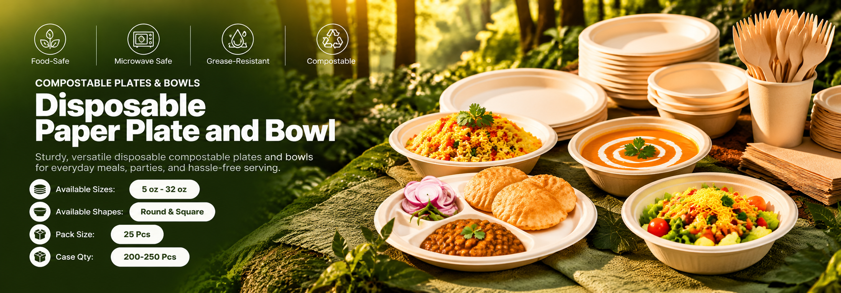 Compostable Plates & Bowls