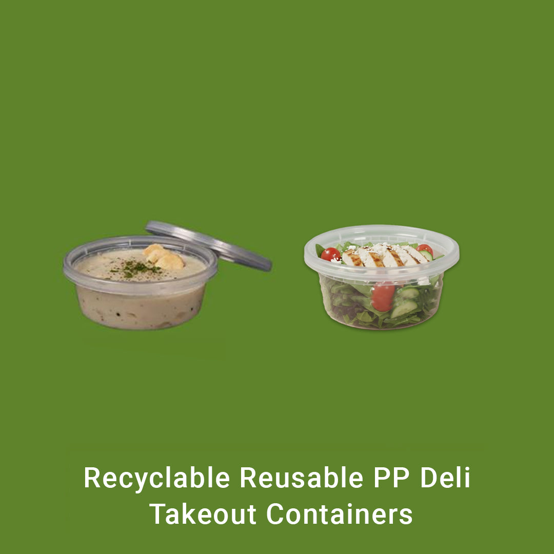 Recyclable Reusable PP Deli Takeout Containers